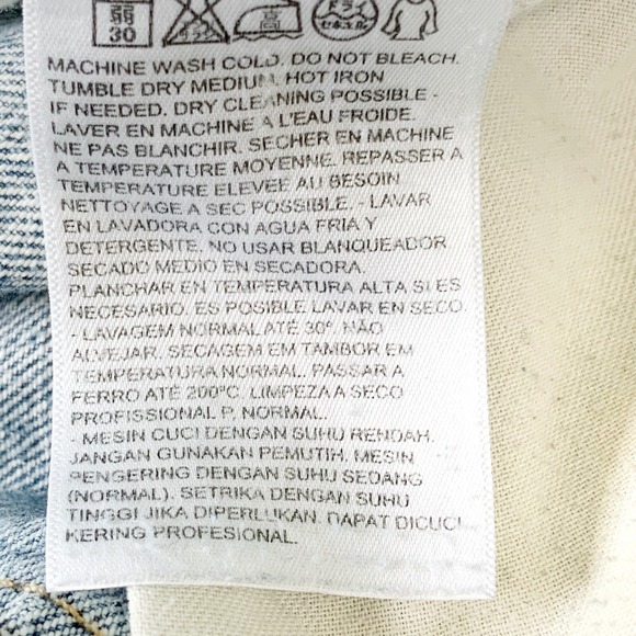 Levi's 569 Baggy Straight Blue Jean's 90s Y2K Mid Vintage Wash 36x30 Well Loved - Picture 7 of 10